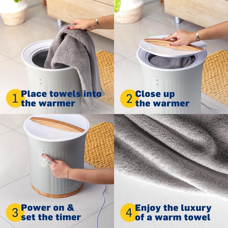 Luxury Towel Warmer with LED Display & Adjustable Timer - Fits 40” x 70” Towels Item image 6