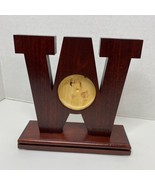 Wisconsin Badgers Wooden Desk Clock Logo Frame Picture Display NCAA Logo - £7.23 GBP