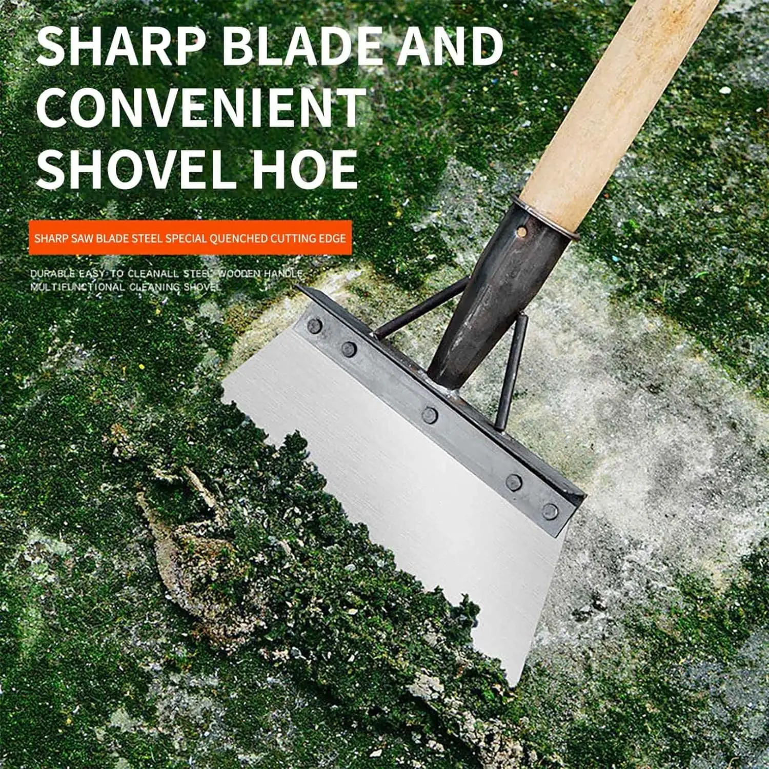 Multifunctional Camping Shovels Steel Flat Square Spade Shovel Outdoor Garden - £17.62 GBP+