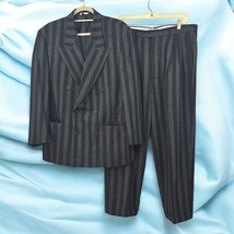 Vintage Bachrach Pinstripe Suit Blazer Pants Set Business Formal Wear 42... - $65.44