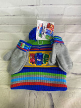 Disney Junior PJ Masks Toddler Boys Knit Beanie Hat Cap and Mittens Set NEW - £12.07 GBP