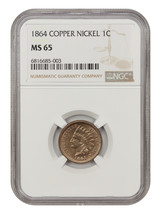 1864 1C NGC MS65 (Copper-Nickel) - $1,374.98