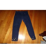Michael Kors dark wash 5 pocket skinny jeans embellished hem 8 Excellent - $15.29 CAD