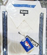 NBA Dallas Mavericks White Button Up Dress Shirt Short Sleeves by Headmaster - £31.45 GBP