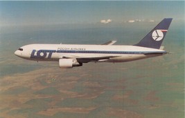 LOT POLISH AIRLINES BOEING 767-200  ER AIRLINE ISSUED POSTCARD - £4.89 GBP