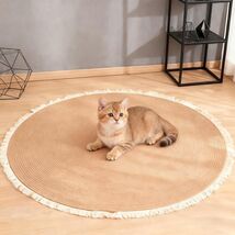 Pet-Friendly Yellow Cotton Rope Rug - Stylish Scratch Protection for Cats - $93.01