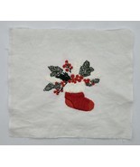 Vintage Embroidered Christmas Stocking Floral Design 9x9.5 Handmade Fabr... - €13,63 EUR Vintage Embroidered Christmas Stocking Floral Design 9x9.5 Handmade Fabr... - €13,63 EUR