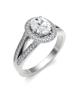 Solitaire Engagement Ring Oval Diamond  0.70cts G-SI1 GIA Certified - $2,675.77