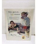 Original 1950&#39;s Pepsi-Cola Refreshes Without Filling-Vtg Ad &quot;Light Refre... - $17.05