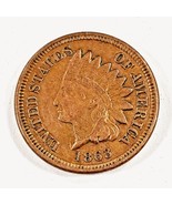 1863 1C Indian Cent in Extra Fine XF Condition, Brown Color, Bold LIBERTY - $1,364.17 MXN