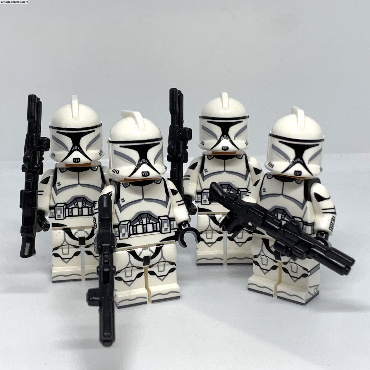 Phase 1 Clone Trooper Star Wars 4X P1 Trops + Dc-15A Custom Minifigures - $41.15