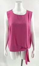 Talbots Sleeveless Top Size 16 Pink Solid Side Tie Blouse Womens - £23.53 GBP