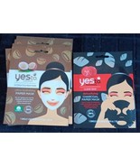 8 Yes To Coconut Hydrate &amp; Restore Paper Mask / Yes To Tomatoes Charcoal... - $18.70