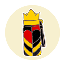 Alice in Wonderland Disney Pin: Queen of Hearts Water Bottle - $19.90