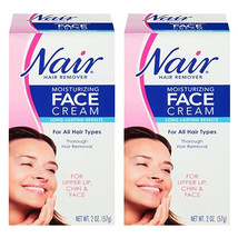 (2 Pack) Nair Moisturizing Face Cream Hair Remover, 2 oz - £16.77 GBP