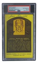 Joe Sewell Signé 4x6 Cleveland Hall Of Fame Plaque Carte PSA / DNA 85026252 - £60.94 GBP