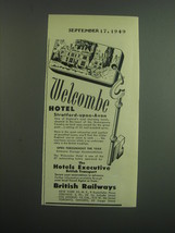 1949 British Railways Ad - Welcombe Hotel Stratford-upon-Avon - $18.49