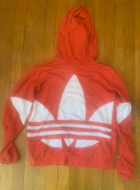 Adidas Logo Hoodie: Red: Kids Size XL, Girls/Boys, Sweathshirt - $11.87
