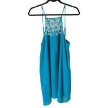 L Space Sunny Mini Dress Crochet Blue Summer Swim Beach Cover Up NWT Siz... - £35.20 GBP