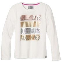 NEW Eddie Bauer Girls Graphic Tee Shirt Long Sleeve White Chilly Days Variety Sz - £9.10 GBP