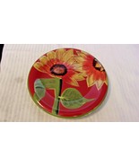 Embossed Flowers Multicolor Bread Dessert Plate Certified International ... - $28.50