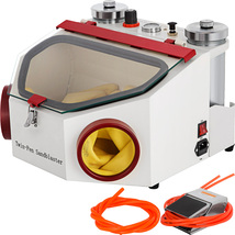 Twin Pen Sandblaster Double Pen Sand Blaster Machine for Dental Lab 2 Ta... - $187.99