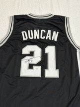 Tim Duncan Signed San Antonio Spurs Basketball Jersey COA - £159.04 GBP