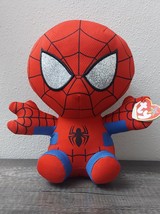 Ty Beanie Buddy Spiderman Marvel Buddy With Tags MWMT 9&quot; Inches Red Spider-Man - £10.62 GBP