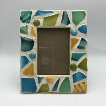Vintage Mosaic Abstract Picture Frame Tabletop Shelf Décor  - £18.68 GBP