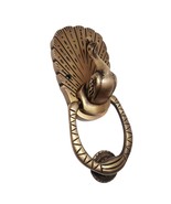 Solid Brass Peacock Figure Entry Door Knocker Ancient Brass Doorbell - $99.84 CAD