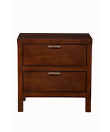 Carmel Contemporary 2-Drawer Nightstand In Cappuccino - £174.98 GBP