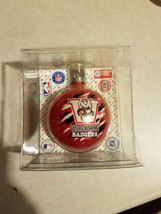 NEW Sports Collectors Series Wisconsin Badgers Round Glass Ornament 2.5&quot; - £10.75 GBP