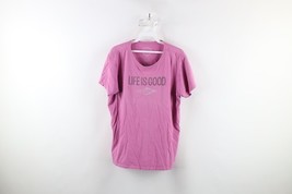 Life is Good Womens Large Distressed Spell Out Love Short Sleeve T-Shirt... - $19.75