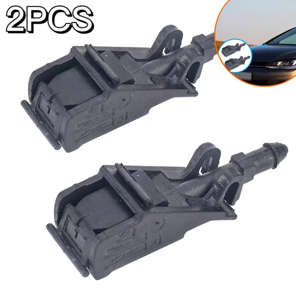 2PCS Car Front Windshield Washer Wiper Nozzle Sprinkler For Pat B5 Golf 4 MK4 Bo - £38.41 GBP