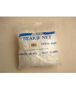 100 White C-Kure Spun Bond Polypropylene Beard Nets Disposable Food Service