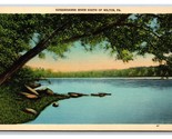 Susquehanna River South Of Milton Pennsylvania PA UNP Linen Postcard R2 - $17.03