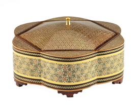 Perse Khatam en Bois Candy Boîte Avec Superbe Motif - £99.62 GBP