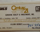 Vintage Century 21 Sunshine Realty Business Card Ephemera Tucson Arizona... - $3.95