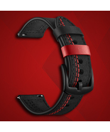 24mm Black/Red Premium Racing Watch Strap (with Buckle) - 24 mm Lug Width - £11.22 GBP