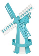 41&quot; POLY WINDMILL Working Dutch Garden Aruba Blue &amp; White Weathervane Am... - $539.97