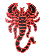 Large Red Scorpion Patrol Patch Drive Biker XL XXL 11 Inch Embroidery Ir... - $28.50