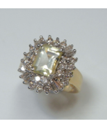 Citrine Diamond 14K Gold Luxury Ring with Appraisal Report - €3.151,42 EUR