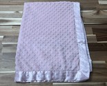 Katie Little Kidsline Luxury Baby Blanket Lovey Pink Minky Dot Satin Tri... - £16.75 GBP