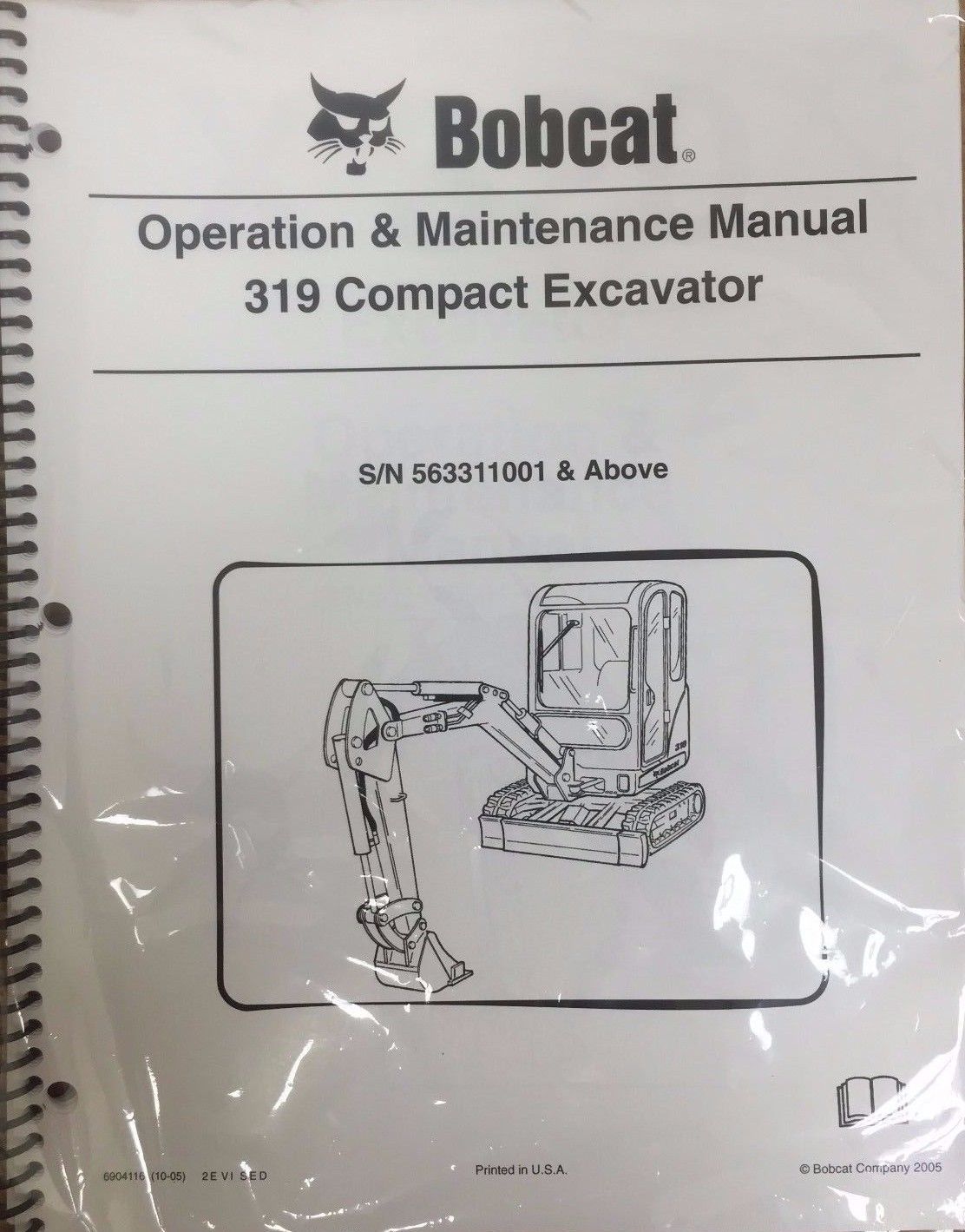 Bobcat 319 Excavator Operation &amp; Maintenance Manual Operator/Owner&#39;s # 6... - $22.08