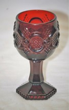 Old Vintage Cape Cod Ruby Red 4-1/2&quot; Wine Goblet Glass by Avon Cut Ruby - £10.24 GBP