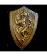 Rampant Lion Shield plaque in Dark Bronze finish - $19.79