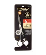 RED PREMIUM by KISS 6 1/2&quot; STRAIGHT HAIR SHEAR STAINLESS STEEL HSCP65 - $9.58 CAD