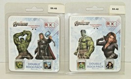 Avengers ROXO Double Rocx Pack Set Of 2 Hulk &amp; Black Widow &amp; Thor 4 Total Charms - £7.84 GBP