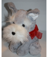 Walmart Schnauzer Puppy Dog 11" Grey White Beard Plush Soft Toy Stuffed ... - $33.20
