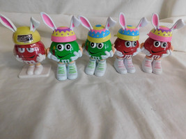 M Ms lot of 5 Easter Bunny Hat 3 inches Tall Dispenser - $5.99